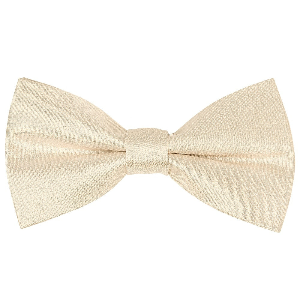 Pre Tied Champagne Silk Boys Bow Tie Age 4 7 1