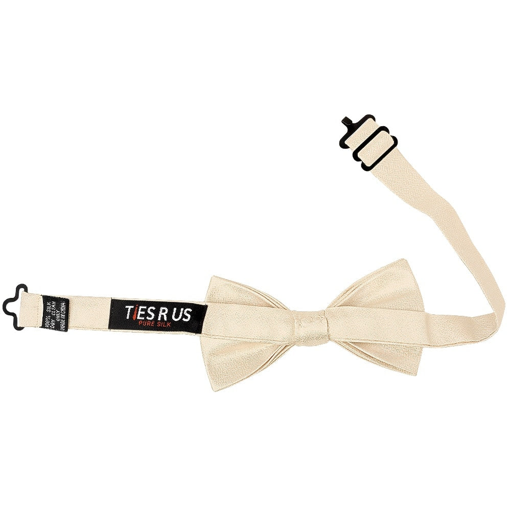 Pre Tied Champagne Silk Boys Bow Tie Age 18 Months 3 Years 2