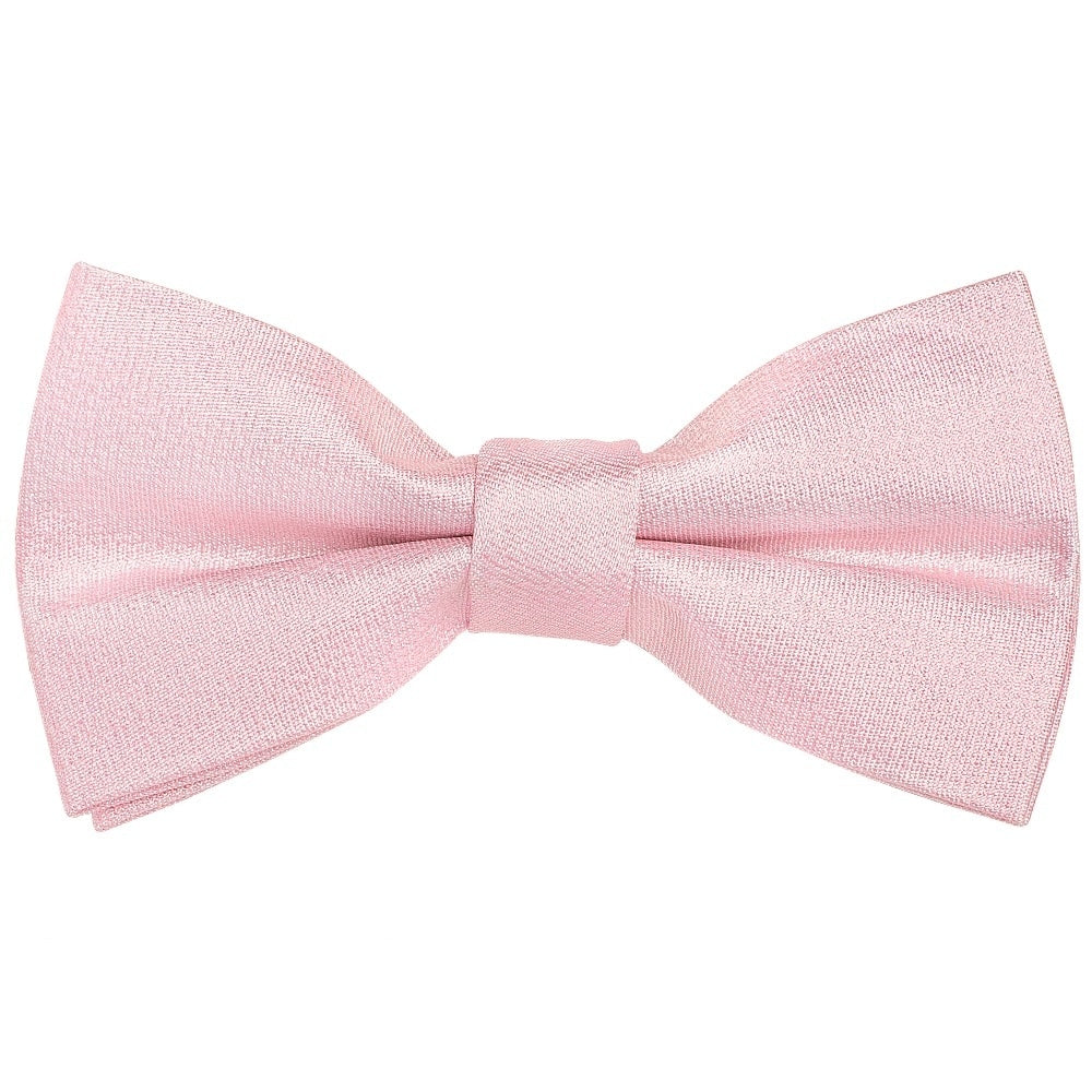Pre Tied Blush Pink Silk Boys Bow Tie And Pocket Square Set Age 4 7 2
