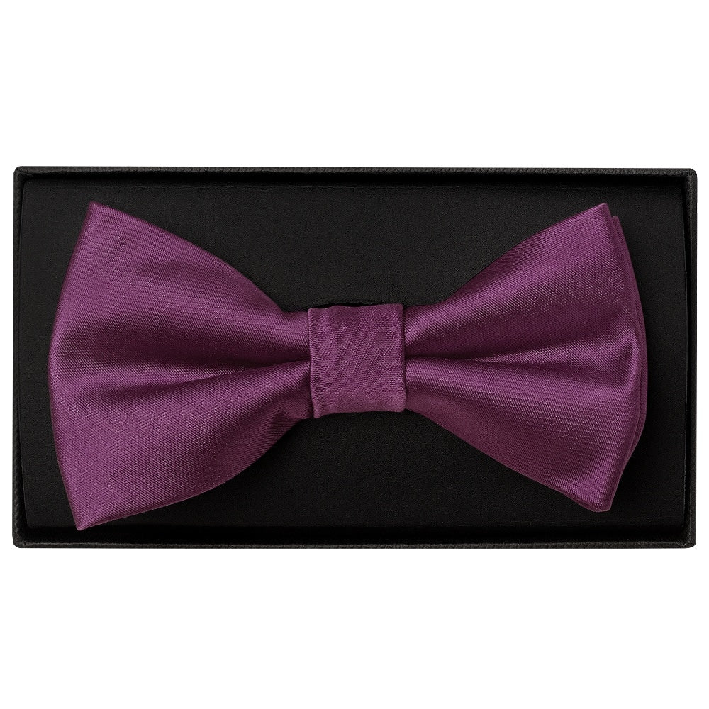 Plain Plum Handmade Mens Bow Tie 1
