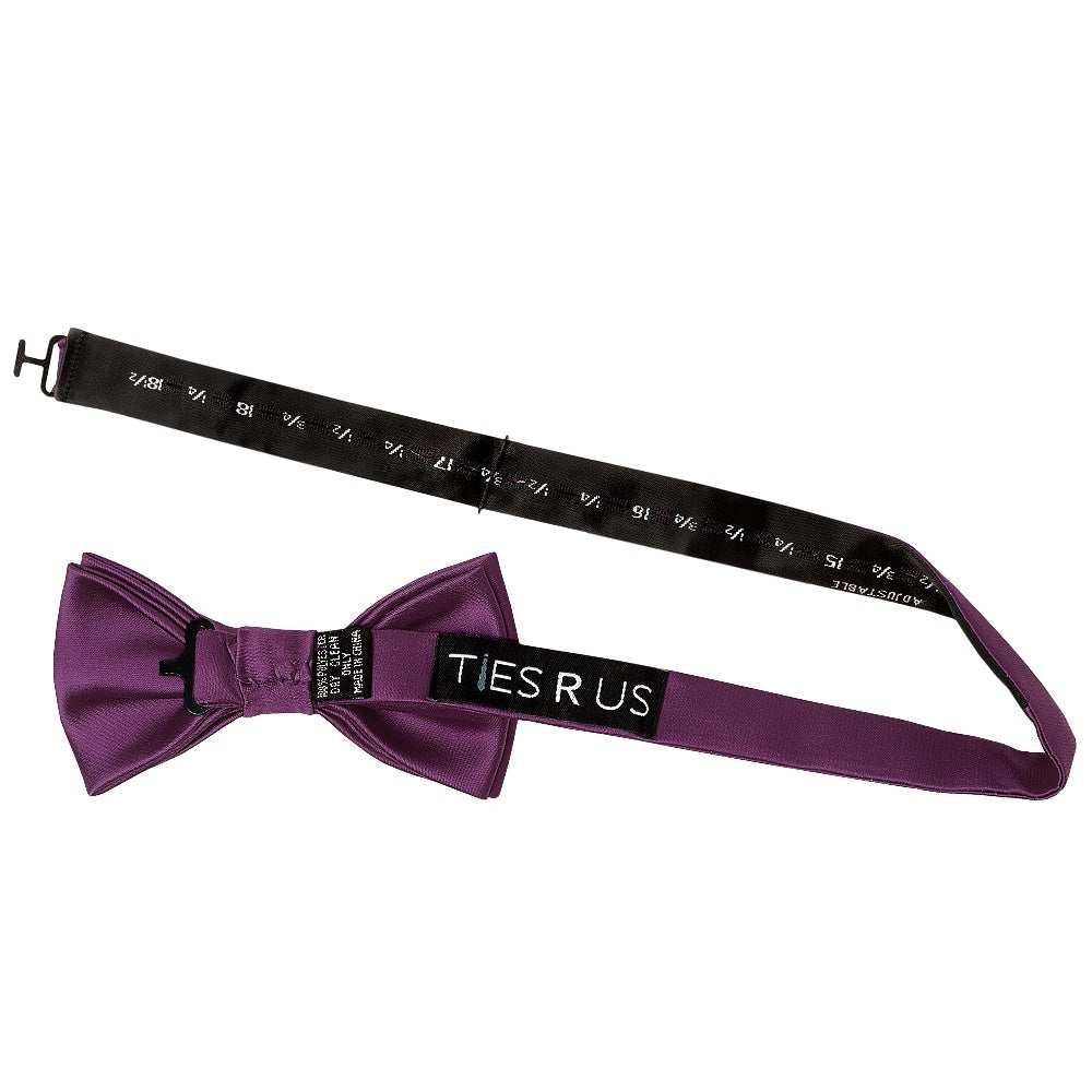 Plain Plum Handmade Mens Bow Tie 2