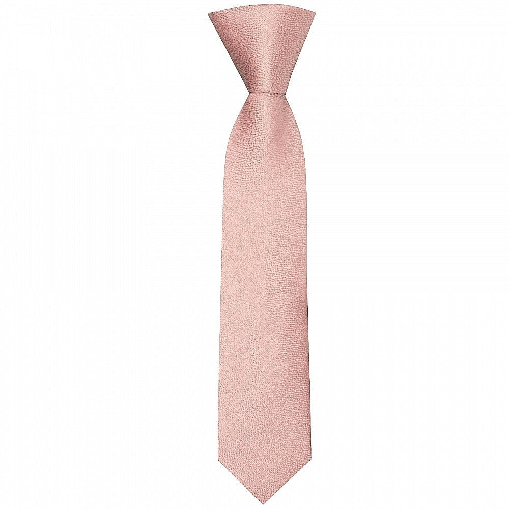 End Of Season Stock Pre Tied Rose Gold Textured Silk Boys Tie Age 4 7 1