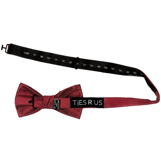 Plain Maroon Handmade Mens Bow Tie 2