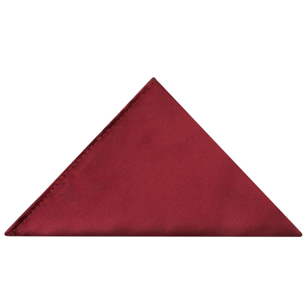 Pre Tied Maroon Satin Boys Bow Tie And Pocket Square Set Age 4 7 4