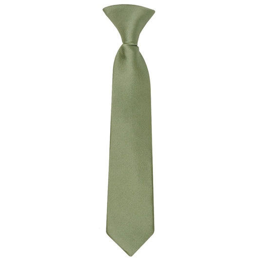 Pre Tied Olive Green Satin Boys Tie And Pocket Square Set Age 4 7 2