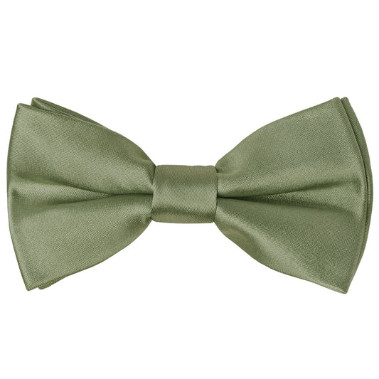 Pre Tied Olive Green Satin Boys Bow Tie Age 4 7 1