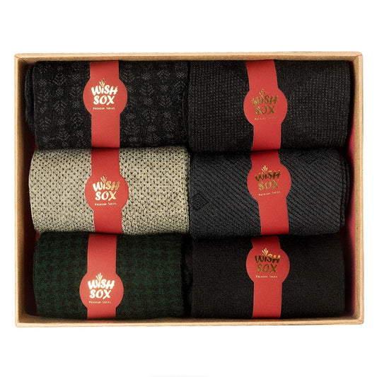 Wishsox 6 Pairs Premium Bamboo Cotton Socks Natural 2