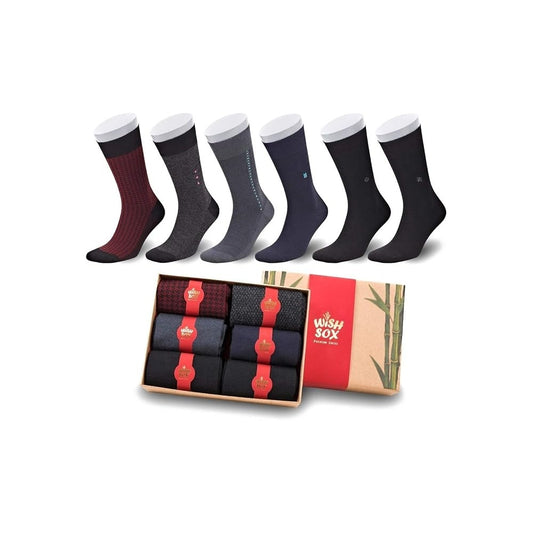 Wishsox 6 Pairs Premium Bamboo Cotton Socks Joyful 1