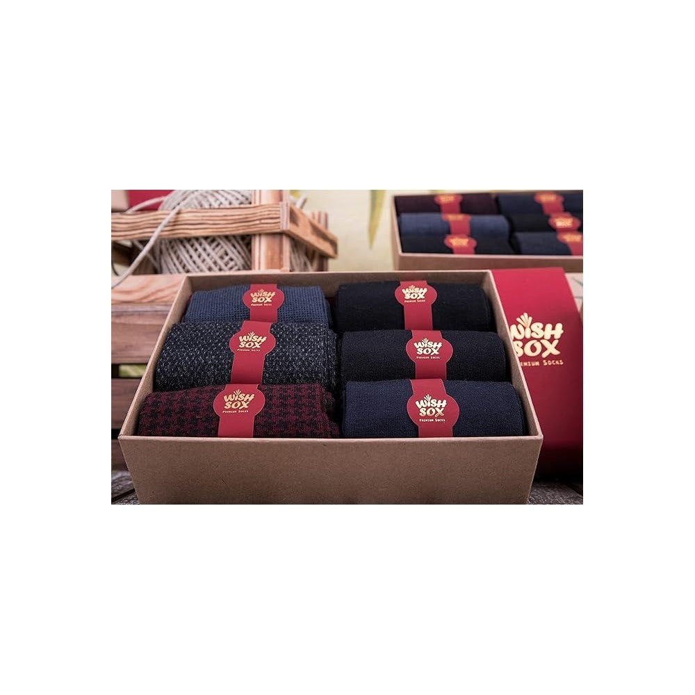 Wishsox 6 Pairs Premium Bamboo Cotton Socks Joyful 3