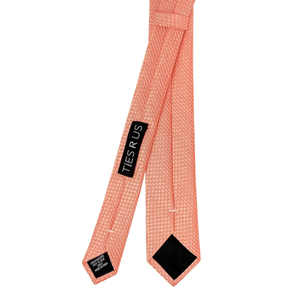 Coral Textured Skinny Tie 3