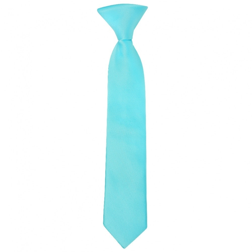 Pre Tied Tiffany Blue Satin Boys Tie And Pocket Square Set Age 4 7 2