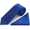Royal Blue Tie and Pocket Square Set - Men's Tie Set in Classic Width