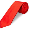 Plain Bright Red Satin Classic Men's Tie