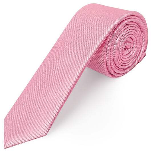 Blush Pink Silk Twill Boys Tie Age 8 11 Years 1