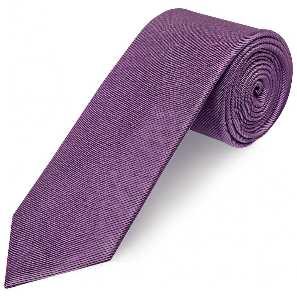 Mauve Silk Twill Classic Mens Tie And Pocket Square Set 3