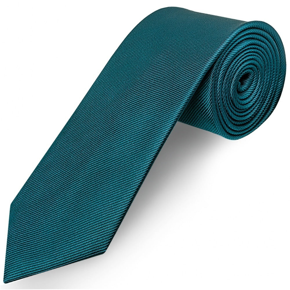 Teal Silk Twill Silk Classic Mens Tie And Pocket Square Set 3