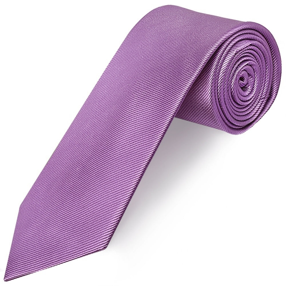 Lilac Twill Silk Classic Mens Tie 1