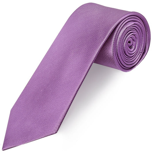 Lilac Twill Silk Classic Mens Tie 1