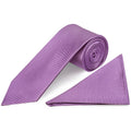 Lilac Silk Twill Classic Mens Tie and Pocket Square Set