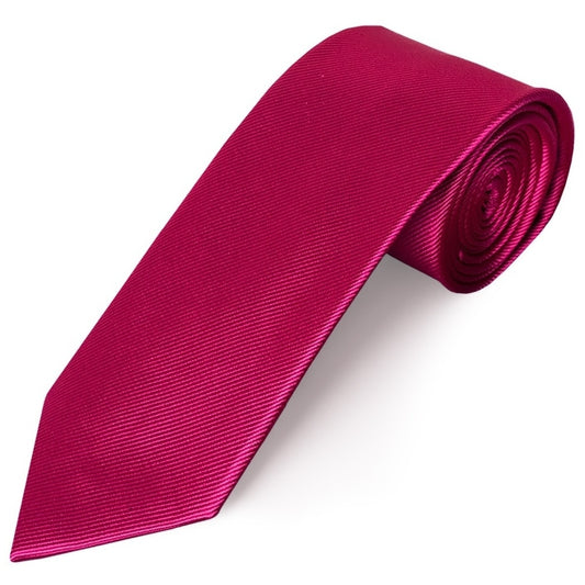 Fuchsia Pink Silk Twill Classic Mens Tie 1