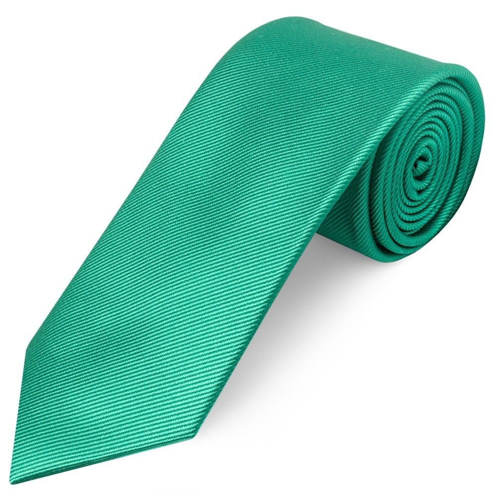 Emerald Green Silk Twill Silk Classic Mens Tie And Pocket Square Set 3