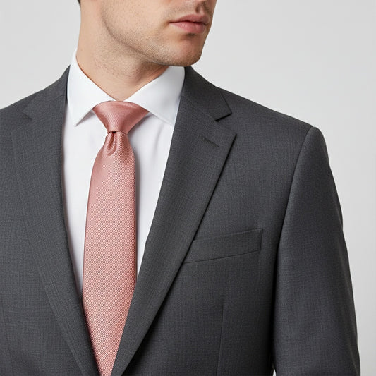 Dusty Rose Silk Twill Classic Mens Tie 2