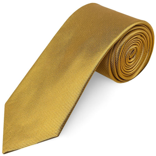Mustard Yellow Silk Twill Classic Mens Tie 1