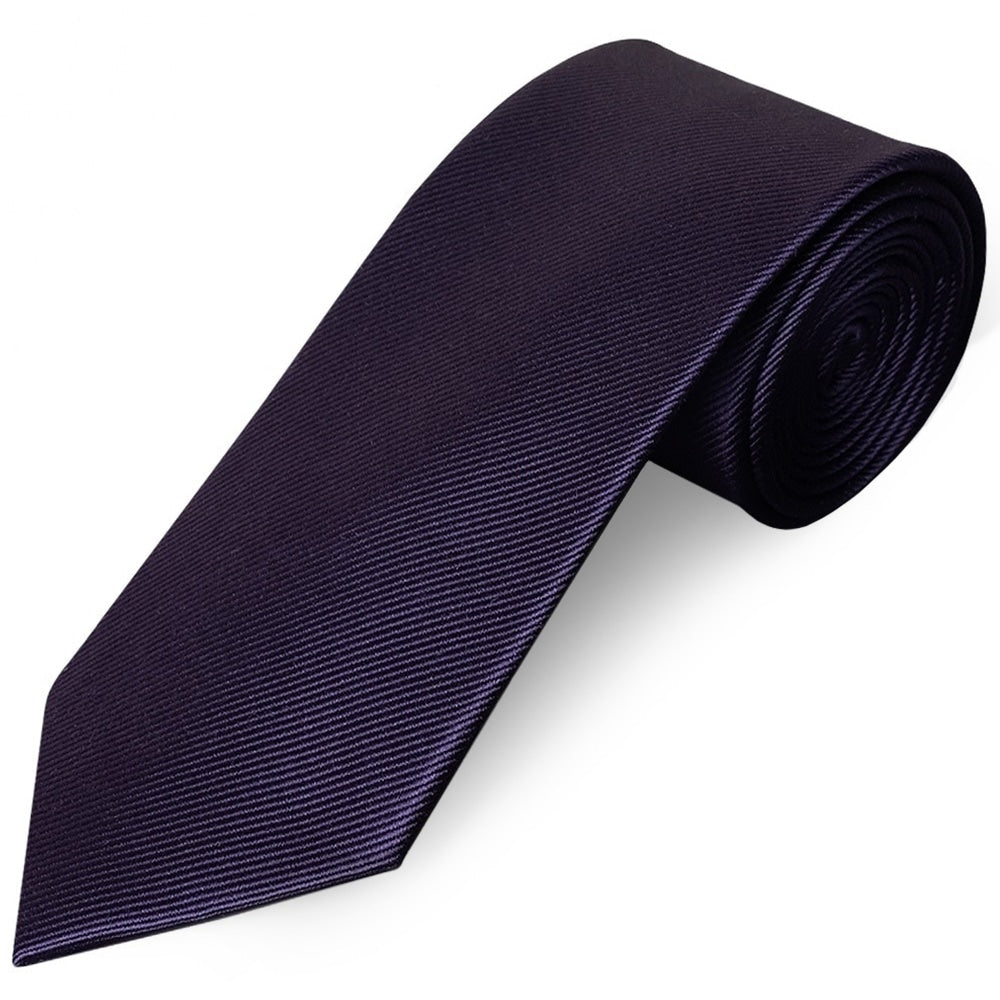 Plum Silk Twill Silk Classic Mens Tie 1