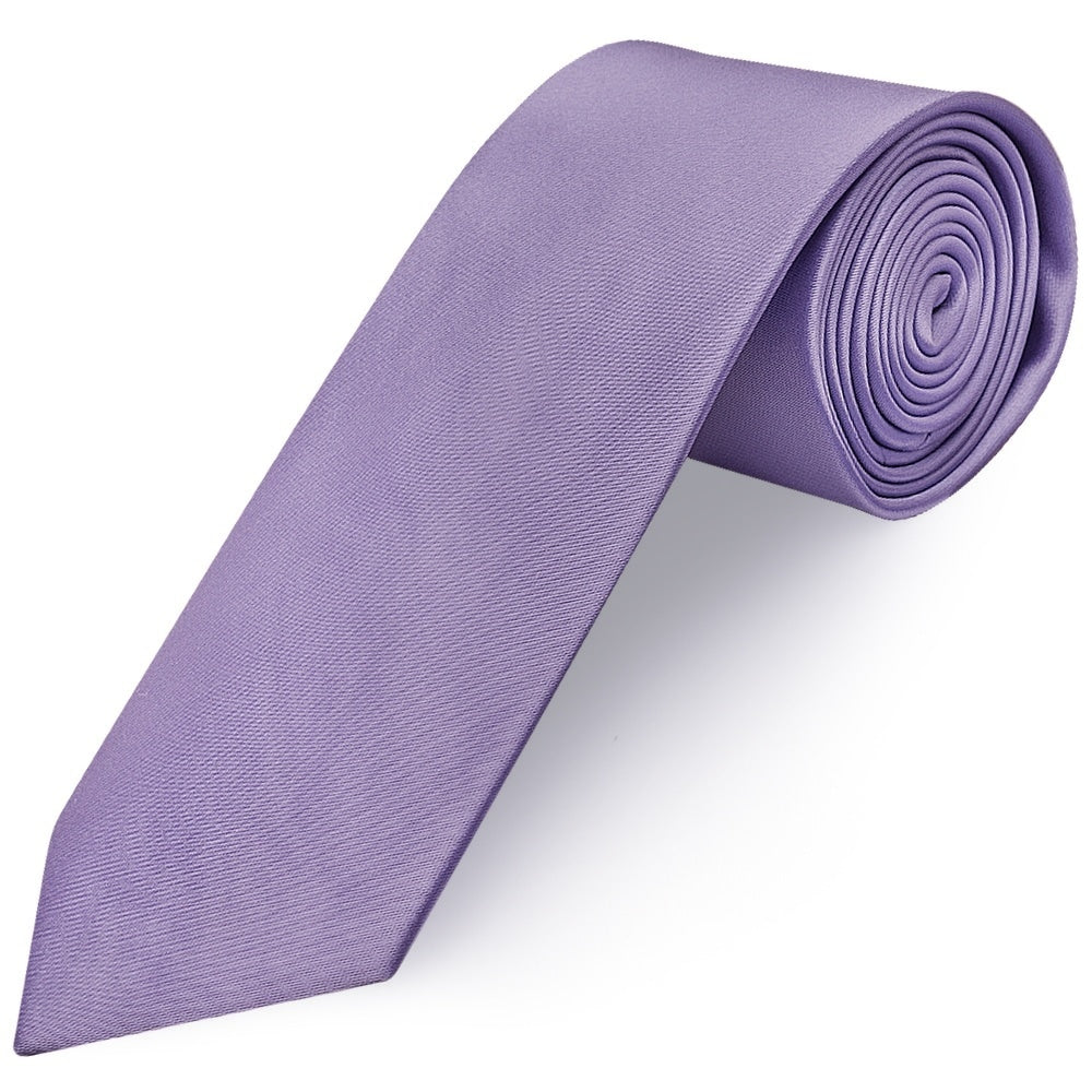 Lavender Satin Classic Mens Tie 1
