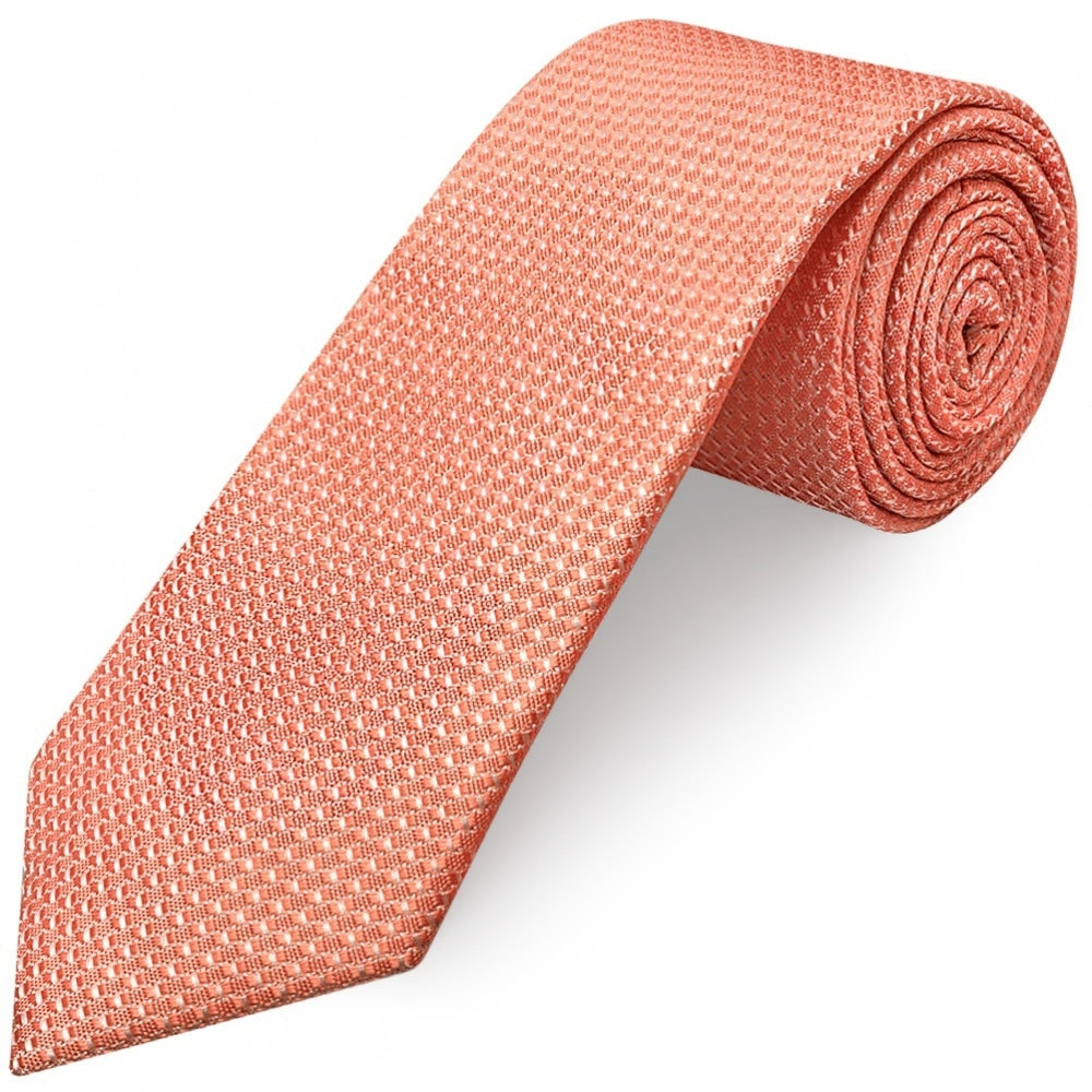 Coral Textured Classic Tie 1