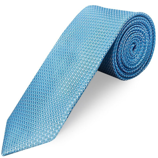 Blue Textured Classic Tie 1