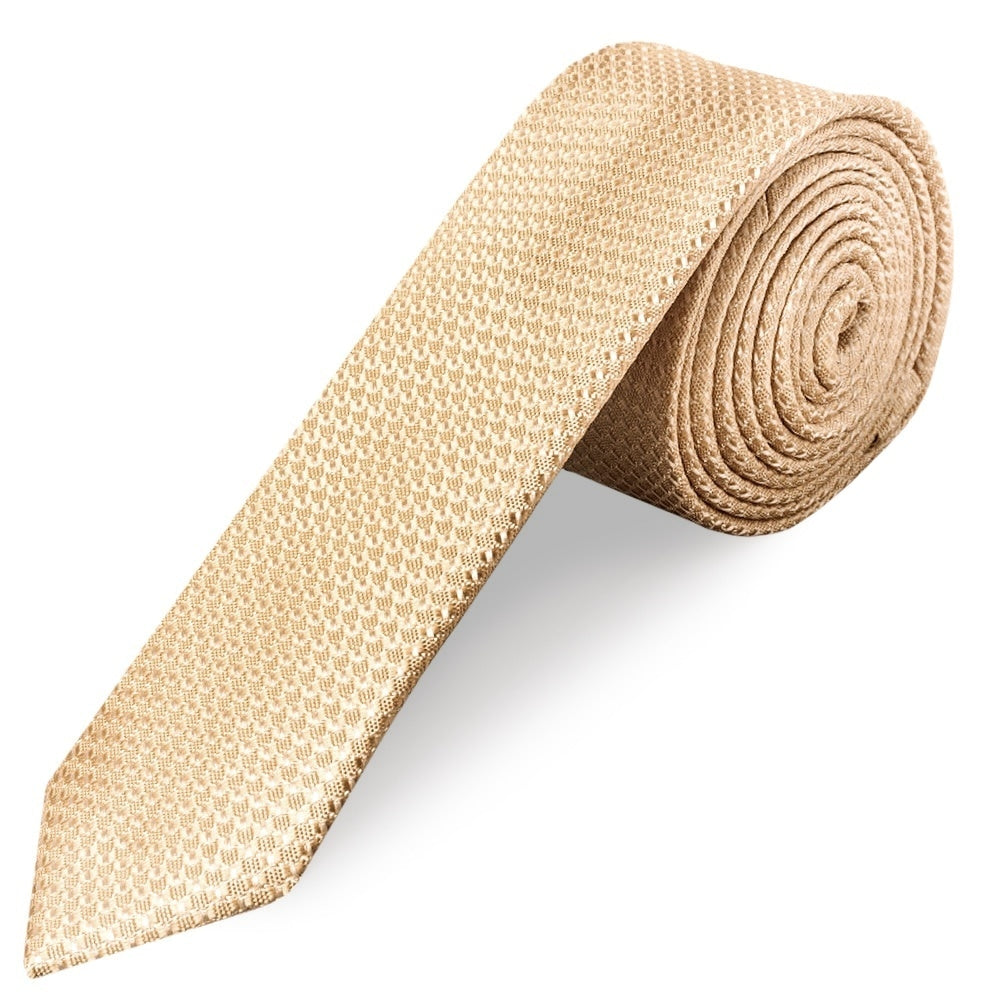 Gold Boys Textured Skinny Tie 1