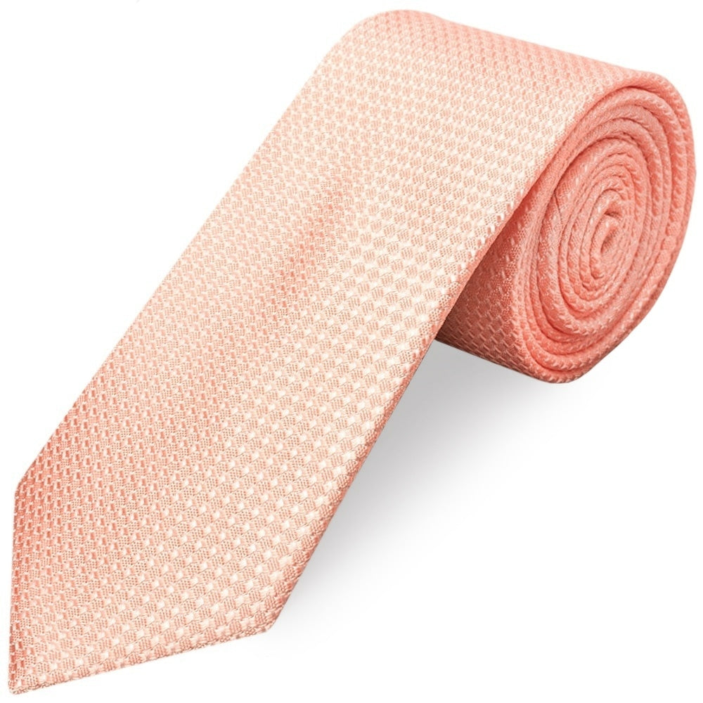 Peach Textured Classic Tie 1