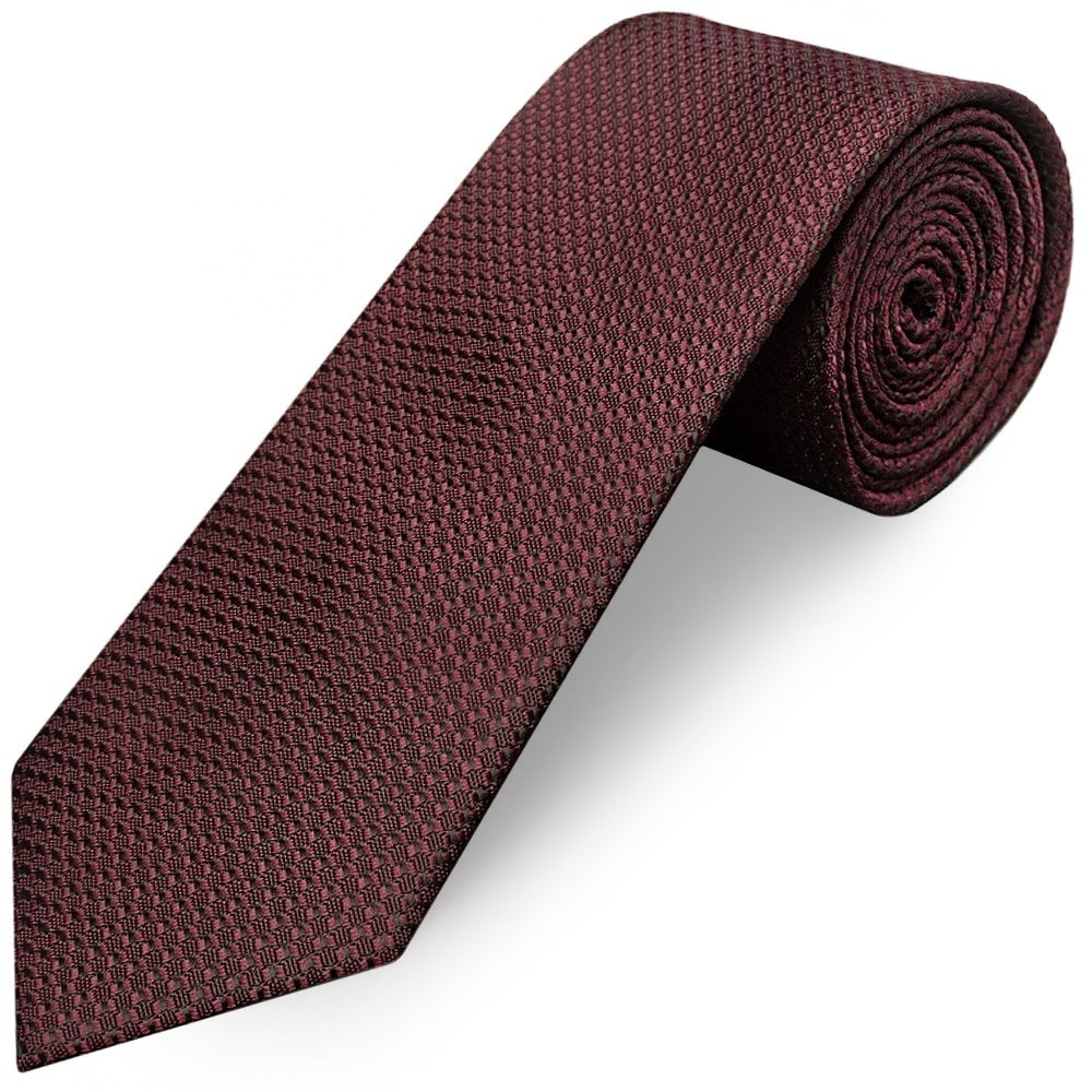 Burgundy Textured Classic Tie 1
