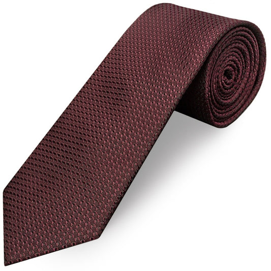 Burgundy Textured Classic Tie 1