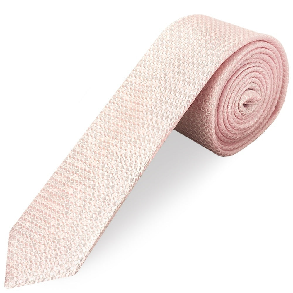Blush Boys Textured Skinny Tie And Pocket Square Set 2