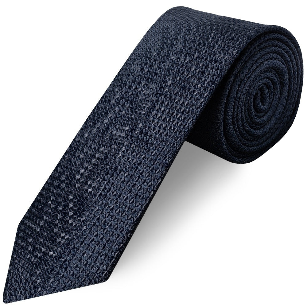 Navy Textured Classic Tie 1