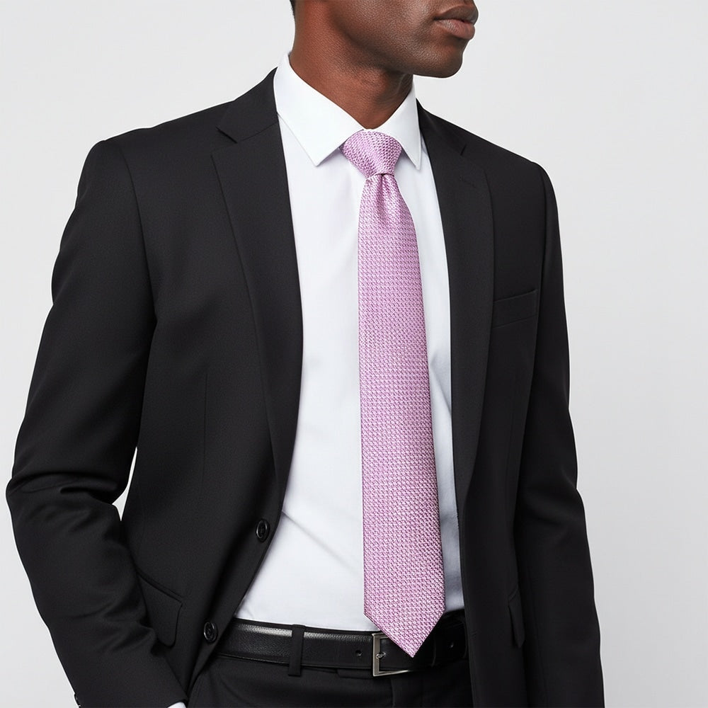 Lavender Textured Classic Tie 2