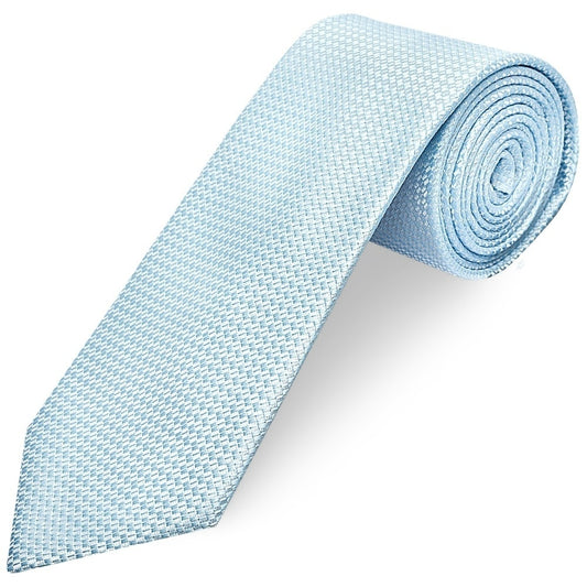 Sky Blue Textured Classic Tie 1