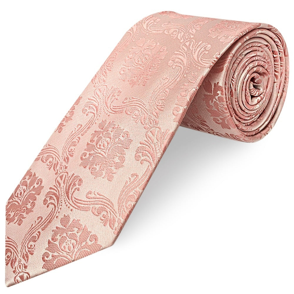 Rose Gold Paisley Classic Mens Tie 1