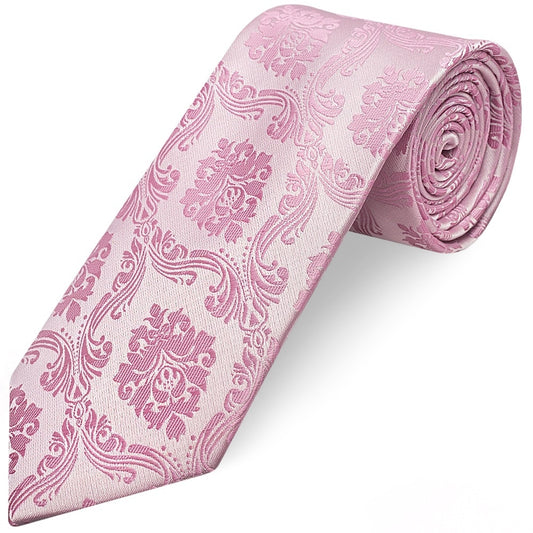 Dusty Pink Paisley Classic Mens Tie 1