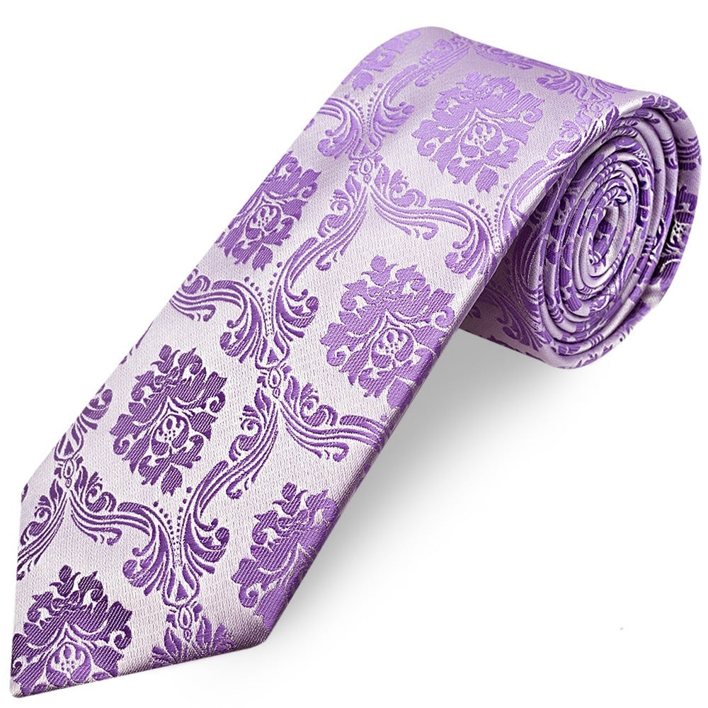 Cadbury Purple Paisley Classic Mens Tie 1