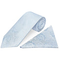 Blue Flower Classic Men's Tie and Pocket Square Set