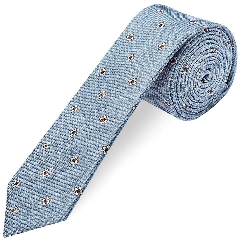 Blue Petal Skinny Men's Tie