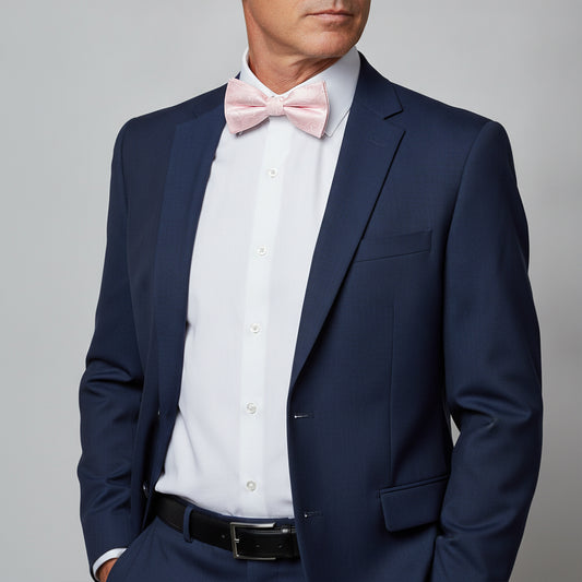 Blush Pink Floral Handmade Mens Bow Tie