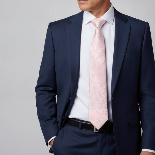 Blush Pink Floral Classic Men's Tie