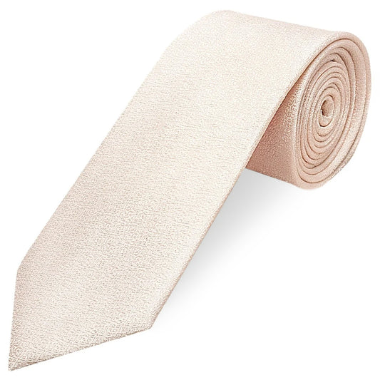 Blush Self Floral Textured Silk Classic Mens Tie