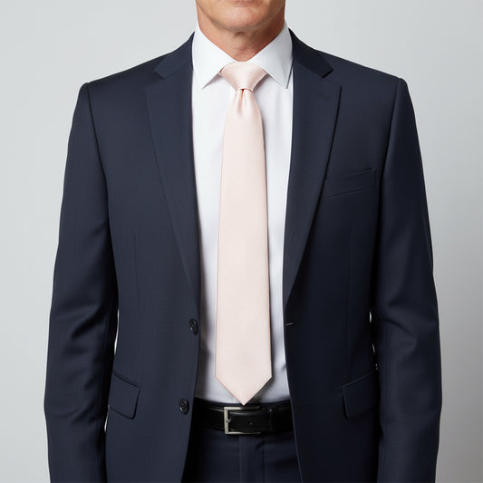 Plain Blush Silk Classic Mens Tie