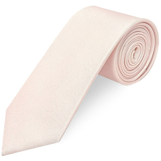 Plain Blush Silk Classic Mens Tie