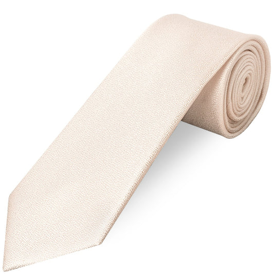 Plain Blush Textured Silk Classic Mens Tie